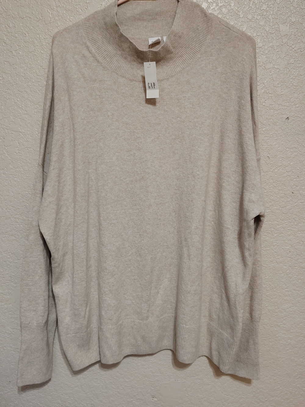 GAP Men's Light Taupe Turtleneck Sweater